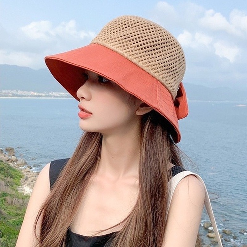 Topi Pantai Model Lipat Bahan Mesh Untuk Musim Panas 220329