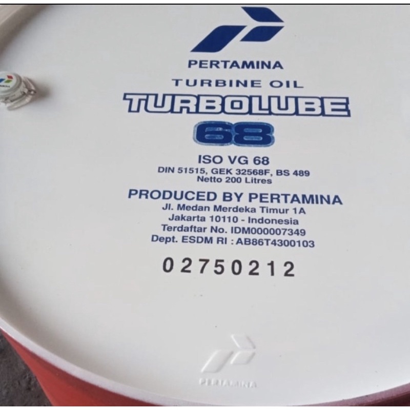oli Turbin PERTAMINA TURBOLUBE 68 Pelumas iso vg 68
