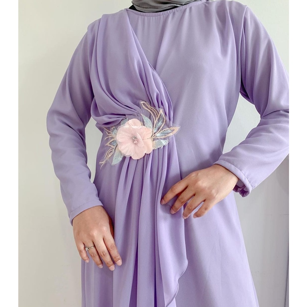 REYYA FLOWER DRESS / DRESS RAYA / DRESS LEBARAN / DRESS SERAGAMAN / DRESS KONDANGAN