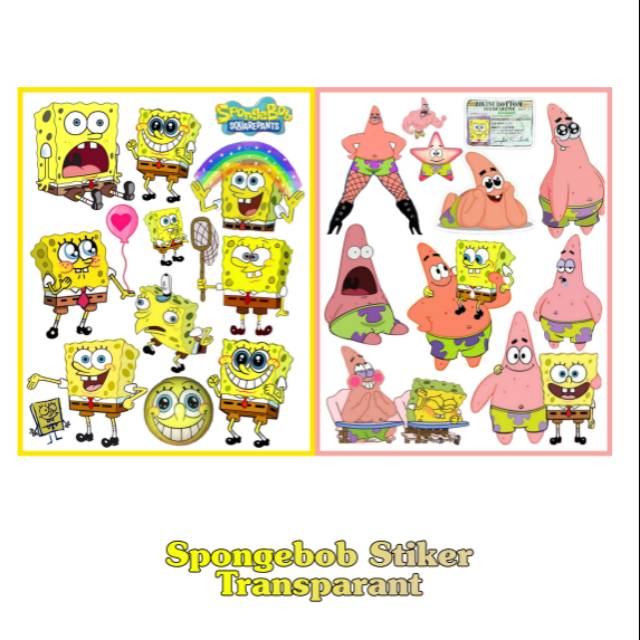 Spongebob Patrick Squidward Stiker Transparant