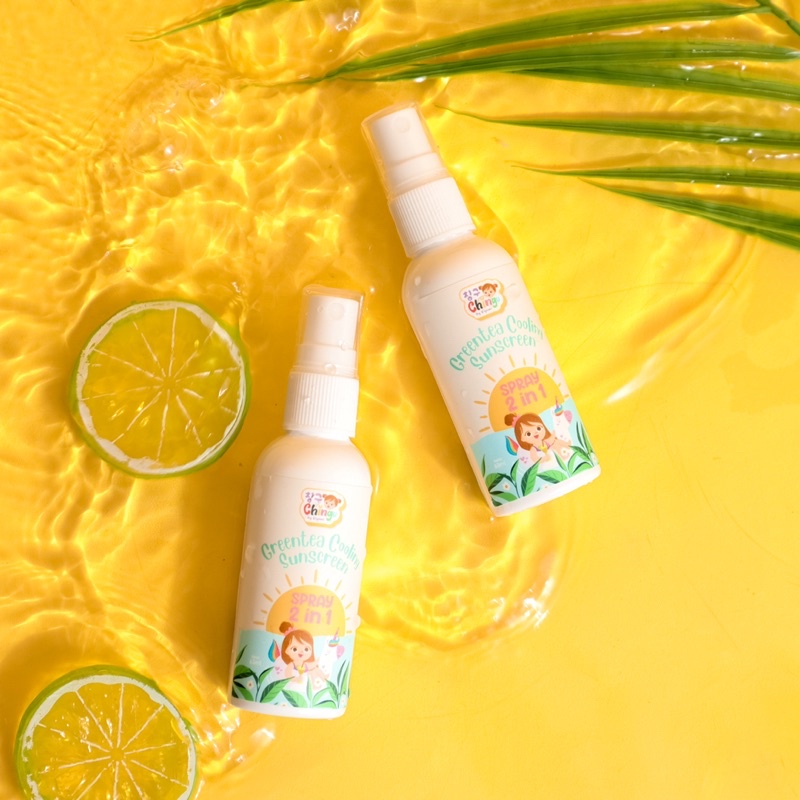 BPOM GREENTEA COOLING SUNSCREEN SPRAY CHINGU BY KIYOWO SUNSCREEN SPRAY KIYOWO 2in1