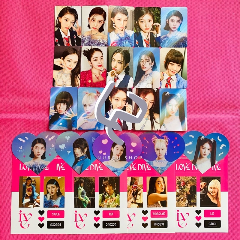 IVE - Love Dive (Photocard Hologram Sticker : Gaeul Yujin Rei Wonyoung Liz Leeseo)