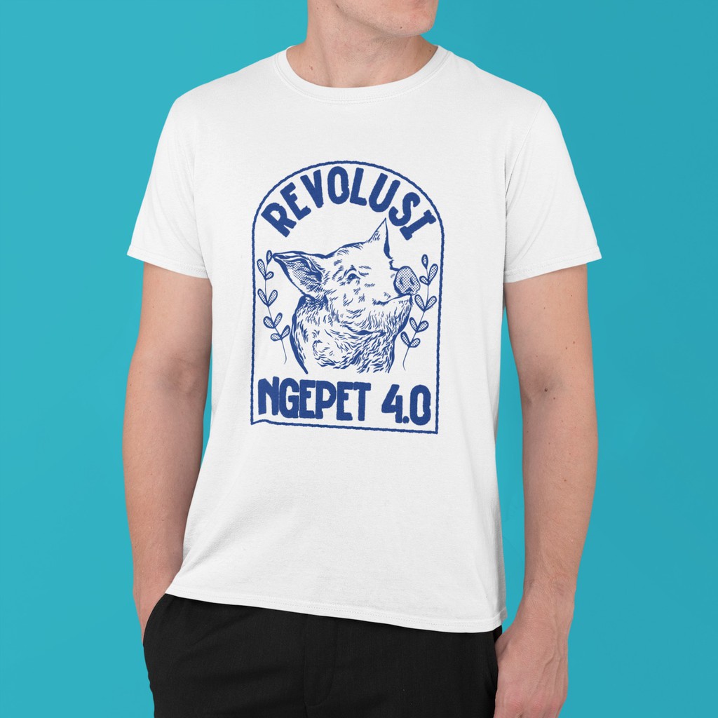 Kaos Katun Pria Wanita Revolusi Ngepet 40 Babi