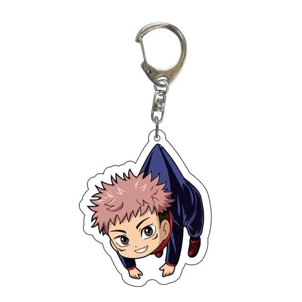 Agustina Jujutsu Kaisen Gantungan Kunci Kartun Akrilik Miniatur Jujutsu Kaisen Anime Jepang Q Versi Karakter Key Ring