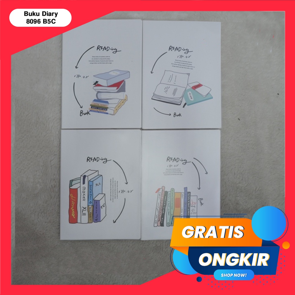 365 Notebook/Buku Diary/Buku Harian/GREEBEL NOTE BOOK 8096 B5C