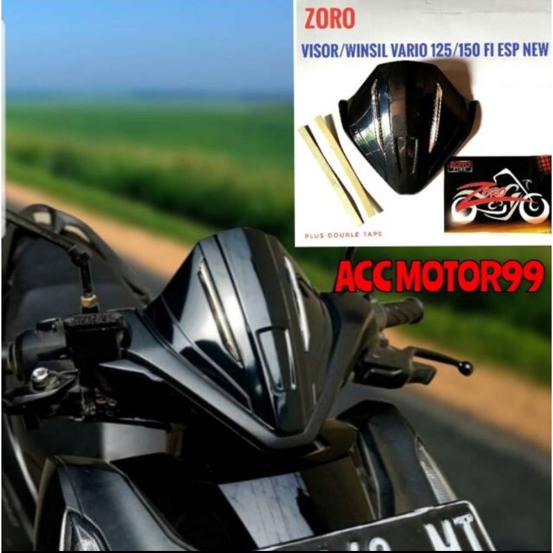 Visor new vario 125 150 th 2018 - 2021 black piano