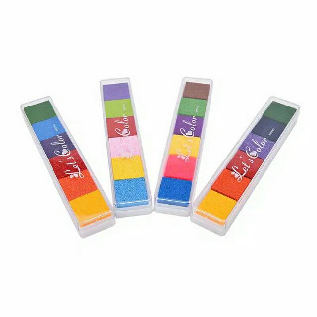 

Stamp Finger Print, Stampel Sidik Jari 1 Box isi 5 Warna