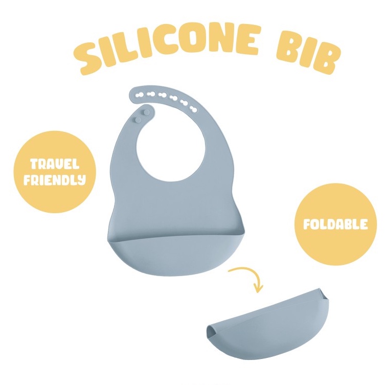 HOI HOI Baby Silicone Bib - Celemek Silikon Bayi