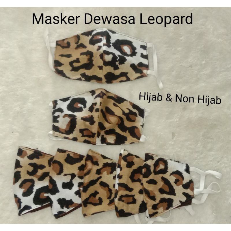 Grosir Masker kain leopard / masker kain macan