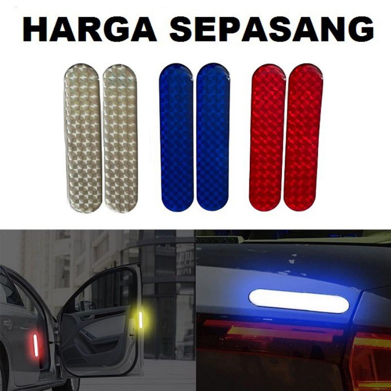 stiker mobil motor pelinding pintu car  safety dor reflektor mata kucing FGT067