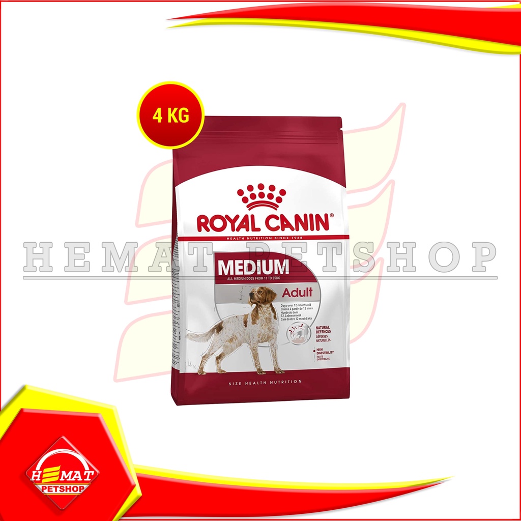 Makanan Anjing Royal Canin Medium Adult 4 Kg