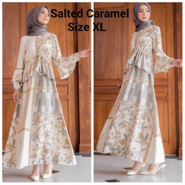 Nara dress in salted caramel by wearing klamby