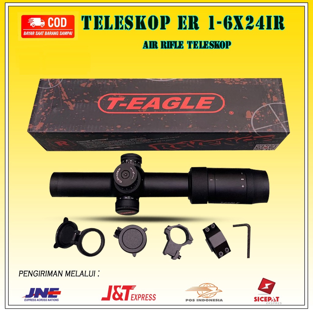 Teleskop Senapan Teropong Senapan T-Eagle ER 1-6X24IR