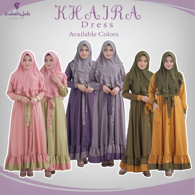 KHAIRA DRESS BY SUKAHIJAB (SET DENGAN KHIMAR)