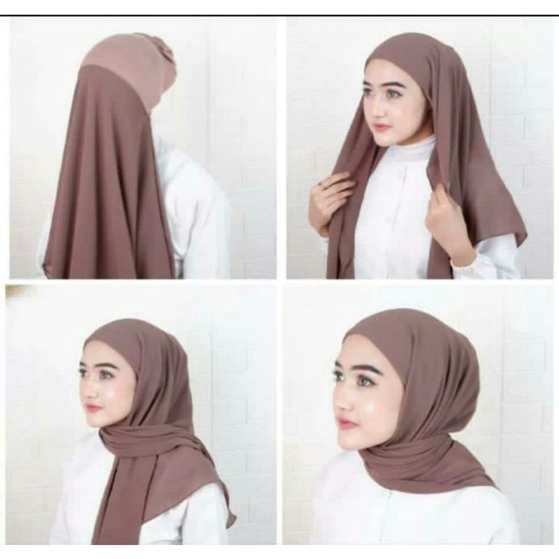 PASMINA PLUS INNER NYATU PREMIUM/JILBAB INNER/HIJAB INSTAN