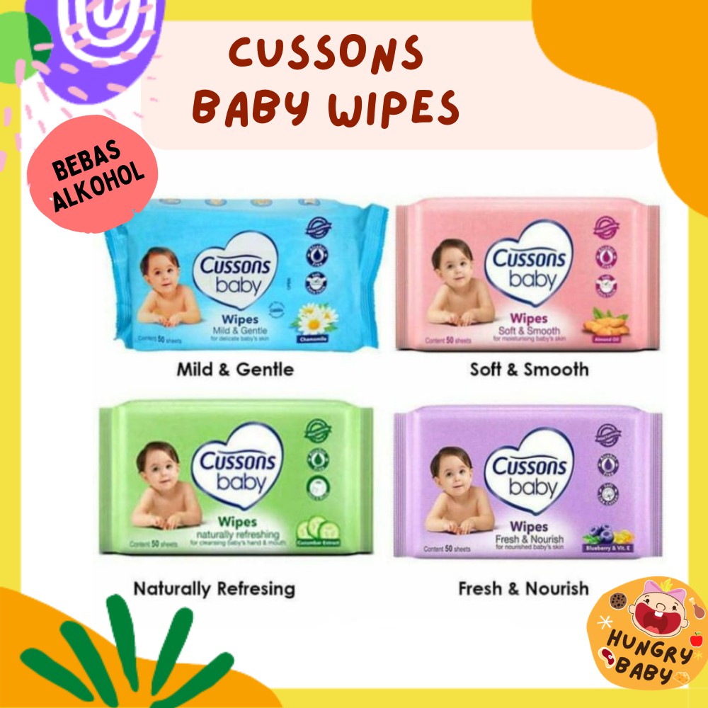 Cussons Baby Wipes 45's BUY 1 GET 1 / Tissue Bayi Cussons / Tisu Basah Cussons / Wet Wipes BELI 1 GRATIS 1