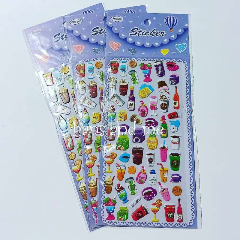 Sticker Anak Stiker Timbul Gelas & Minuman