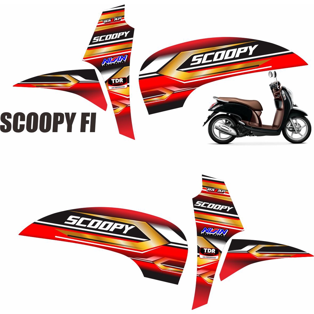 POLET STIKER RACING STRIPING  MOTOR SCOOPY 2015 VARIASI STIKER SCOOPY FI ALL SCOOPY TAHUN 2013 SAMPA