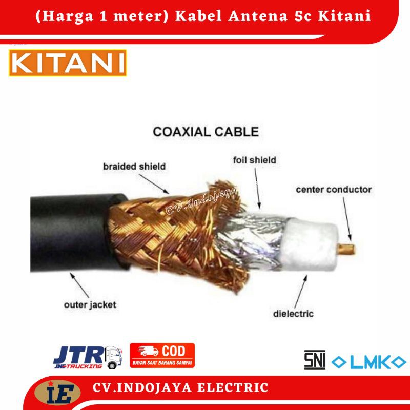 Kabel Antena Kitani Coaxial 5C Harga 1 Meter Kabel antena tv kitani kabel antena tanpa Kabel Antena Kabel antena tanpa booster kabel antena berkualitas kabel antena murah kabel antena kabel parabola antena hd antena digital kabel antena terbaik kabel cctv