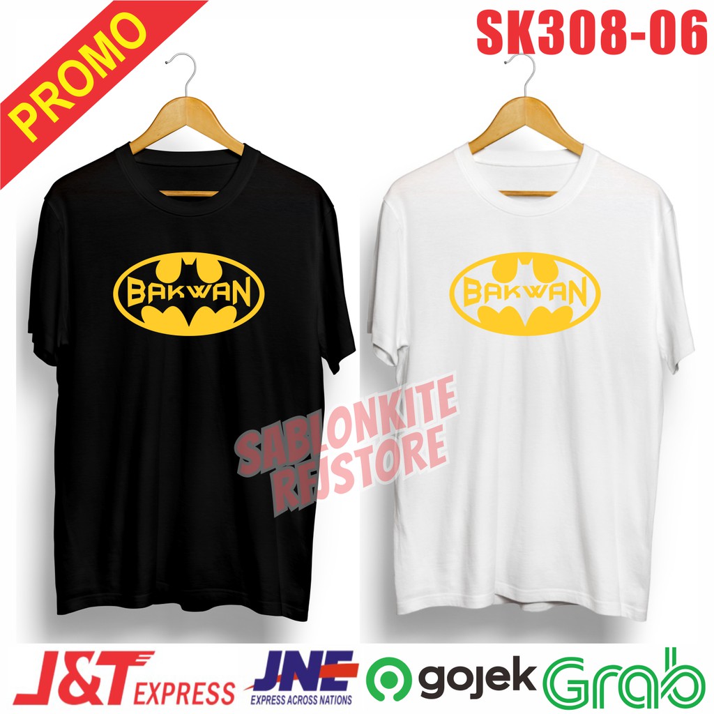 MURAH!!! KAOS PLESETAN LUCU KEREN BAKWAN BATMAN SK307 ADA 8 WARNA CEWE COWO