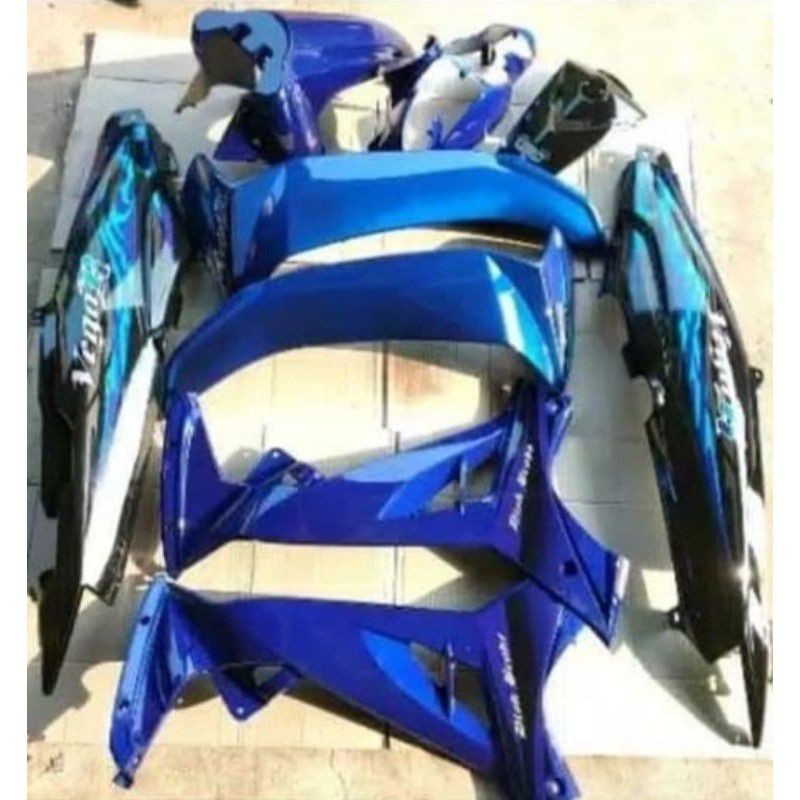 cover set body bodi halus full set yamaha vega r new warna hitam merah