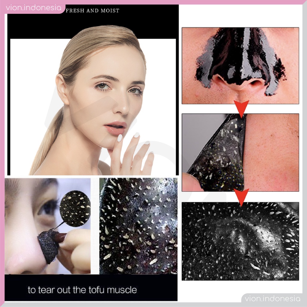 BLACKHEAD Removal Clean Activated Charcoal Mask Masker Hitam Komedo Black Head VE002