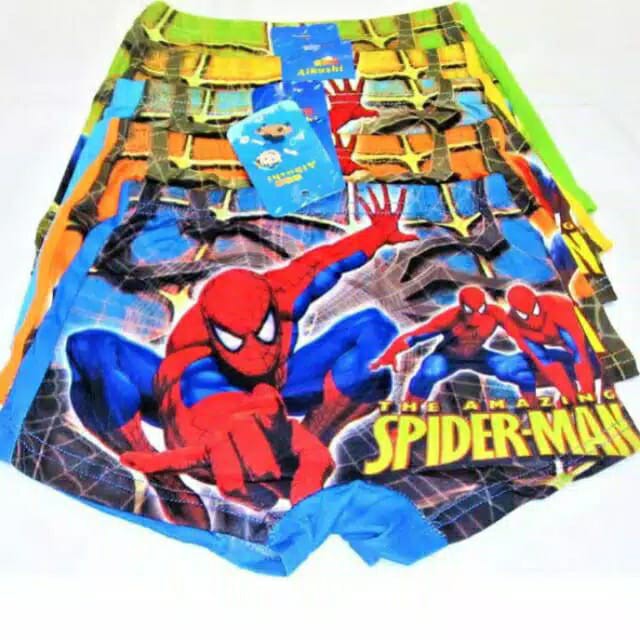 3 PCS KIANO KIDS Celana boxer anak laki-laki Spiderman/Boxer anak Laki-laki/Boxer anak/Celana anak