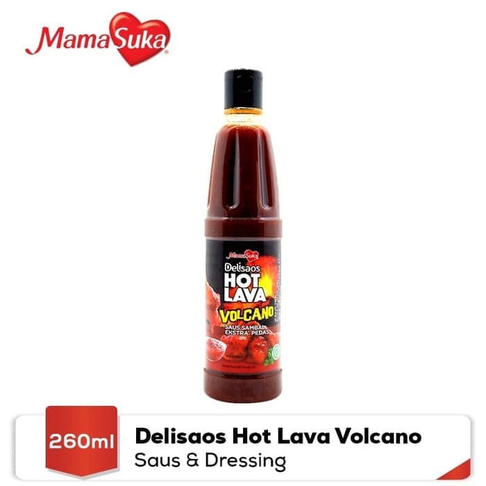 

MAMASUKA DELISAOS HOT LAVA VOLCANO SAUS SAMBAL EKSTRA PEDAS 260 ML MAMA SUKA