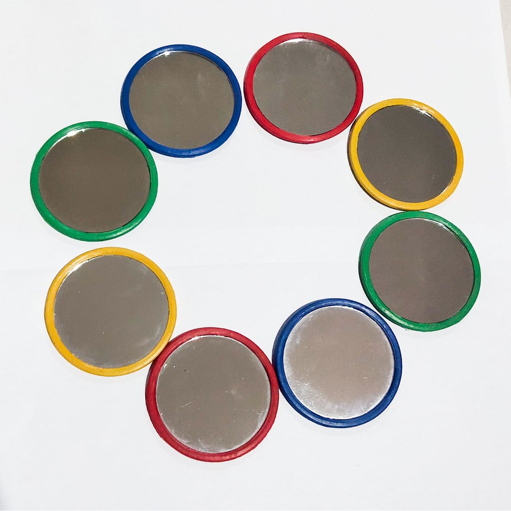 Cuancuy - Kaca Bulat Cermin Bulat Kecil Makeup Travell Cermin Saku Makeup Warna Mini Dandan Termurah-7