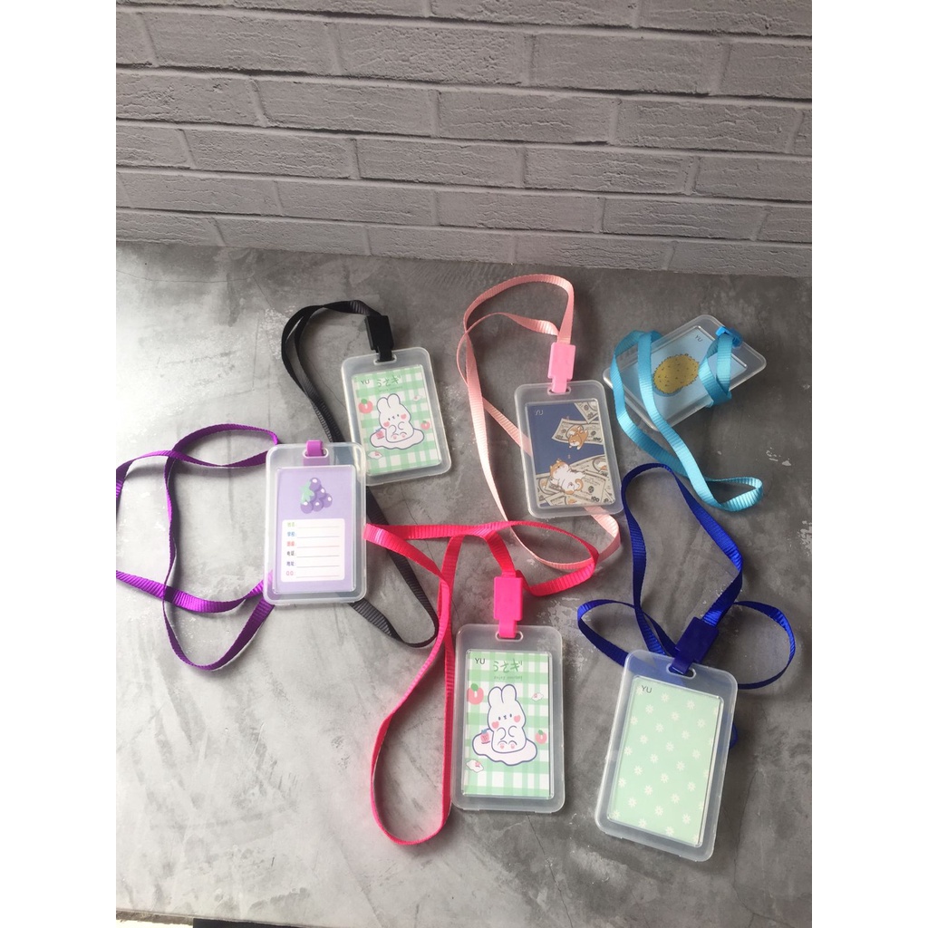 

ID Card Holder Transparan Lanyard Potrait /GANTUNGAN TALI KARTU AKSES KANTOR MRT BUSWAY LANYARD CARD HOLDER TRANSPARAN
