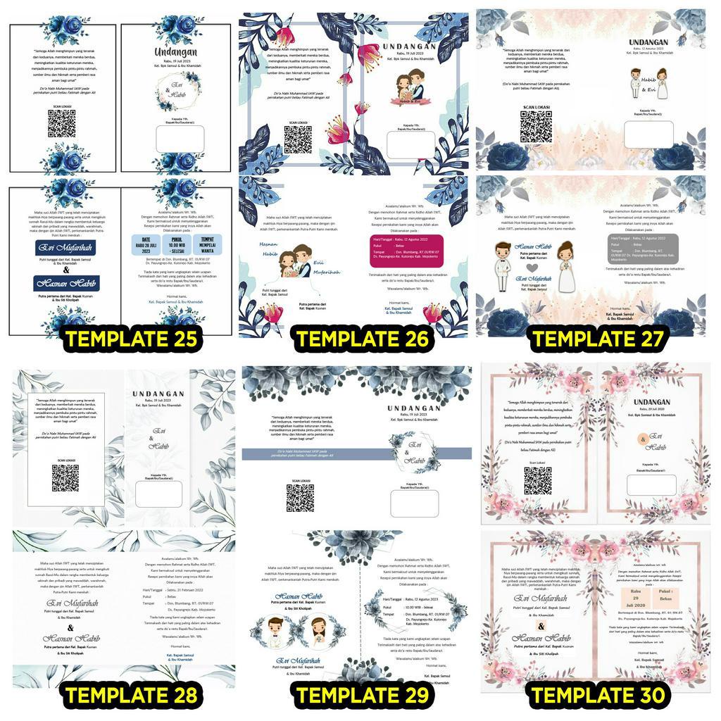 RB Template Desain Undangan Pernikahan Word Kekinian Aesthetic Rustic