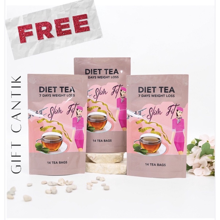 TEH DIET KURUS PELANGSING PRAMUGARI + DETOX PENCERNAAN | DIET TEA SLIMFIT