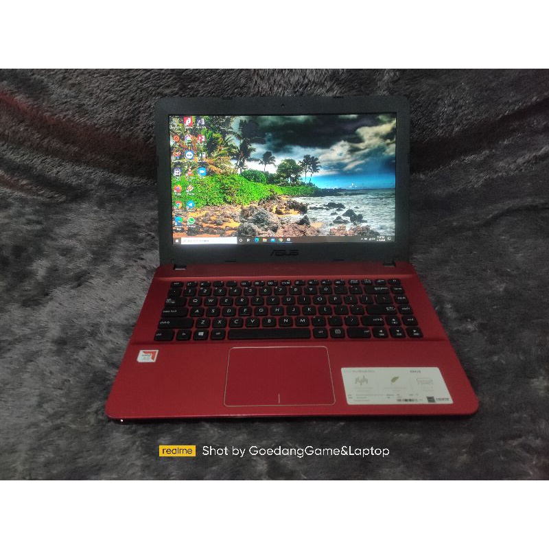 LAPTOP ASUS X441BA/AMD A6+VGA R4/RAM 4GB/HDD 1TB/setara Core i3/MERAH MERONA