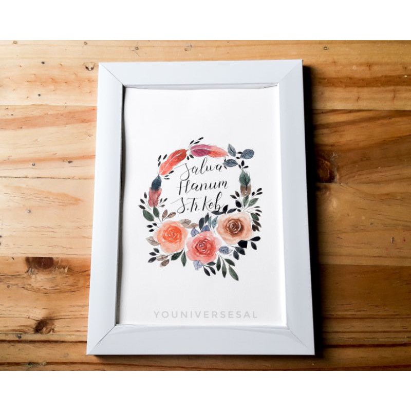 

Kado Wisuda Custom Lettering Watercolor Ilustration Graduation