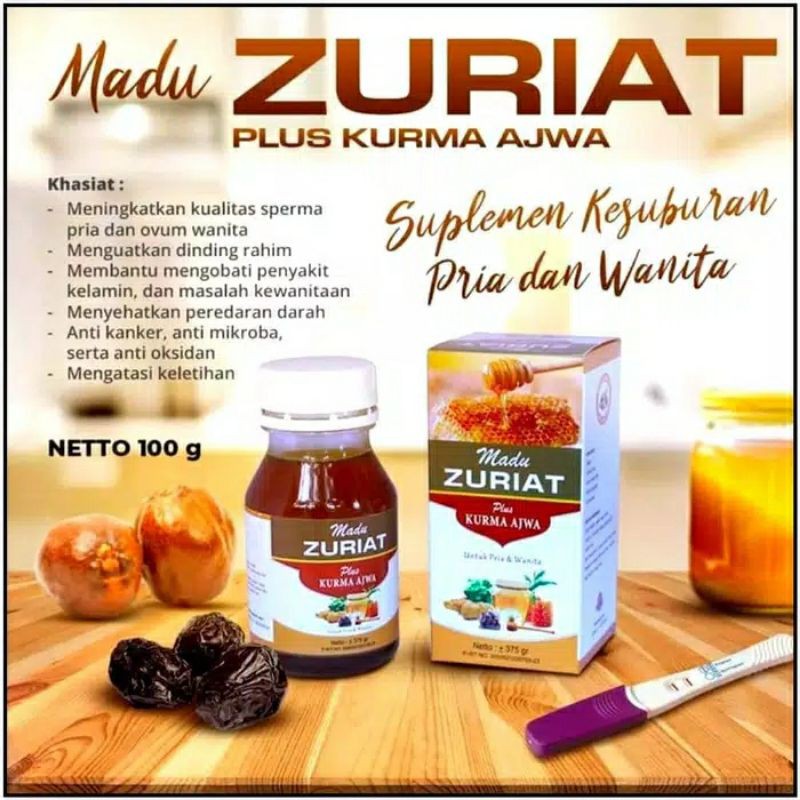 Madu Zuriat Plus Kurma Ajwa Madu Promil 375 gram