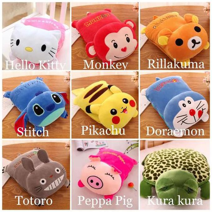 Pengiriman Cepat Boneka Balmut Boneka Pikachu Bantal Selimut Boneka Panda We Bare Bears MURAH