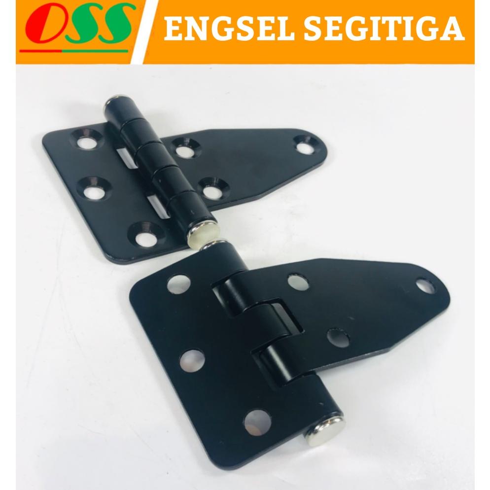 Engsel Besar Model Segitiga Hitam Besi Genset Panel