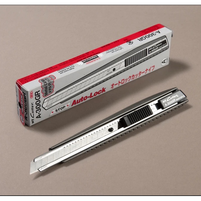 

Kater NT CUTTER A-300GR Original Jepang Body Besi Alumunium Made In Japan Pisau Premium
