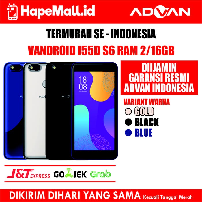 Advan S6 I55d Ram 2 16gb Garansi Resmi Advan Indonesia Termurah Shopee Indonesia
