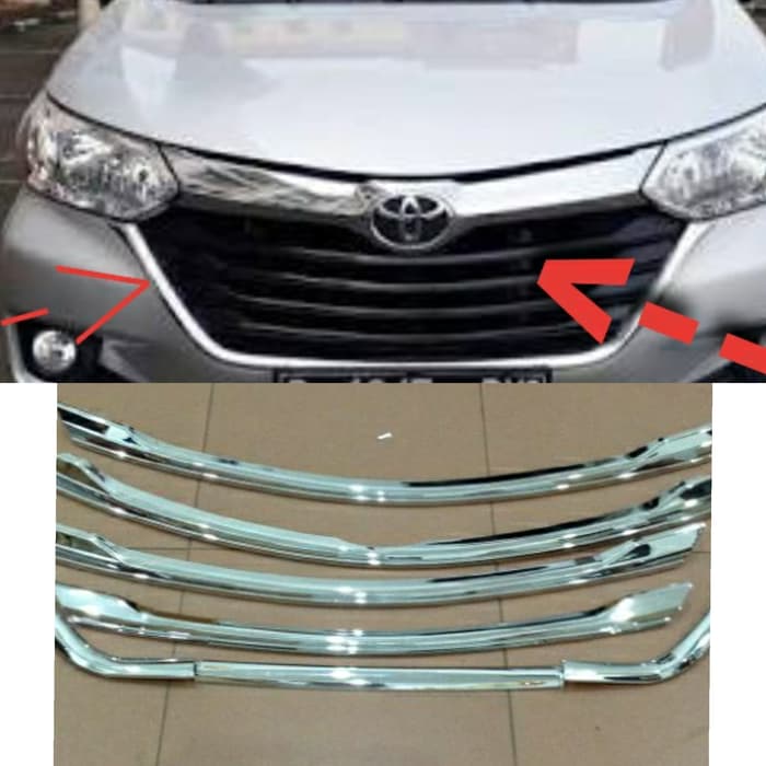 lis List grille grill radiator depan toyota grand new avanza / great new xenia 2015 2016 2017 2018 CHROME crome