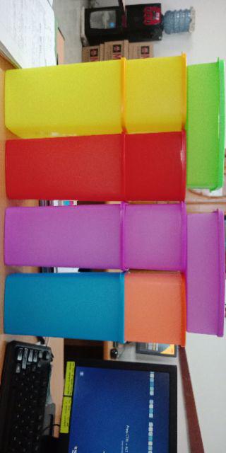[indra] Set Toples Plastik Warna/i Isi 10pcs/smk442/wadah Penyimpanan Makanan