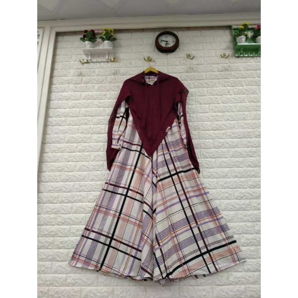 READY‼️Setelan Gamis Panjang 145cm Annisa Syar'i