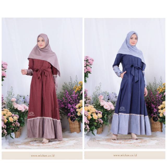 Gamis Polos Madina Dress by Michan - Busui Dress