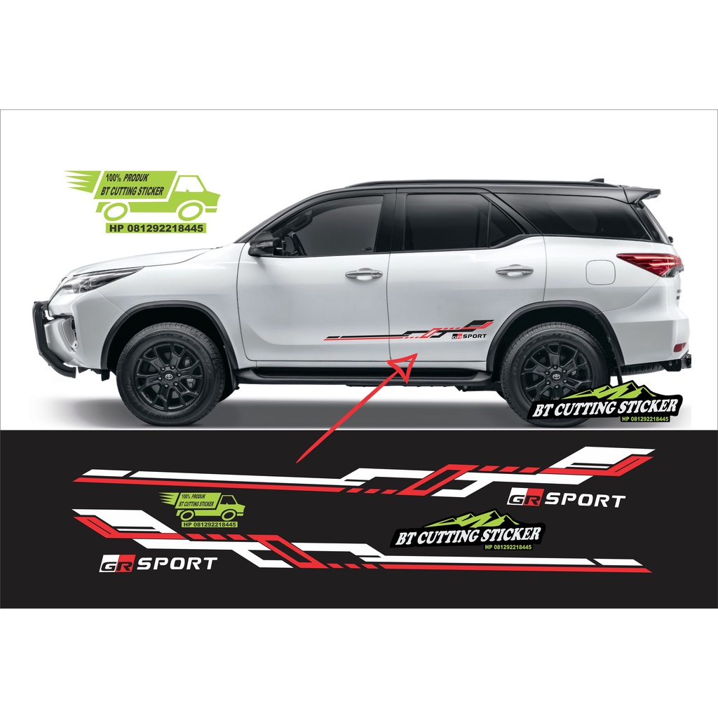 sticker mobil fortuner gr sport sticker fortuner sticker mobil toyota fortuner sticker gr sport