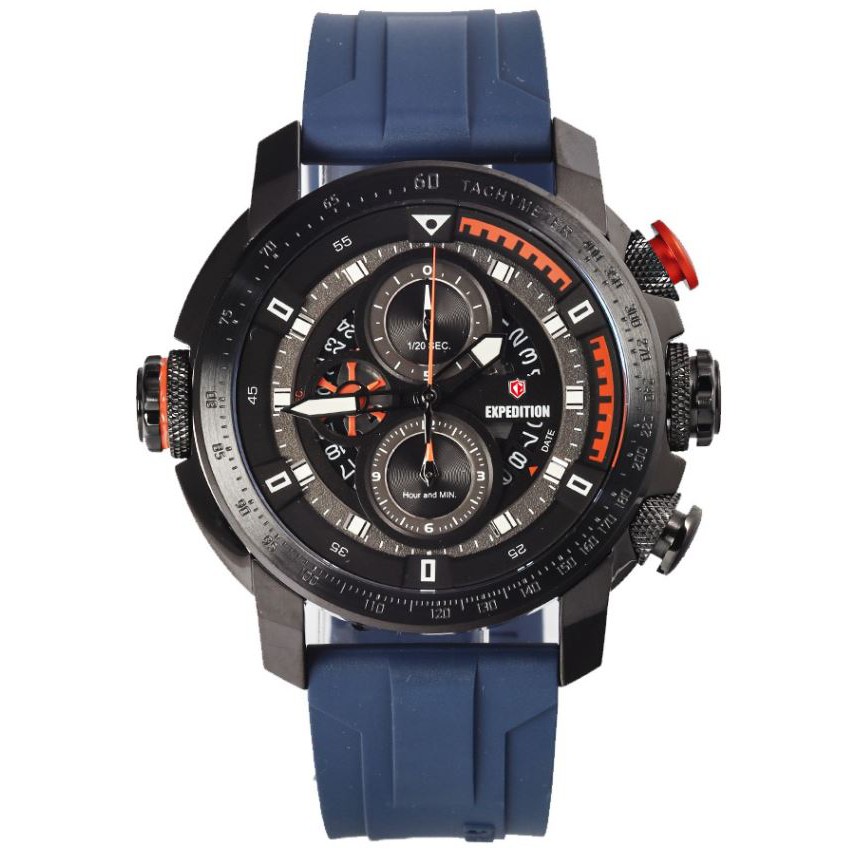 JAM TANGAN PRIA EXPEDITION E6771 AIRBORNE NAVY RUBBER ORIGINAL SPORT