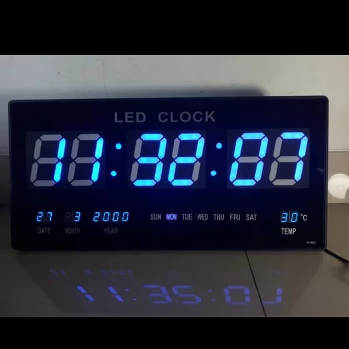 BISA COD MURAH Jam Digital Xy 4622 Led Hijau atau Led Biru - Hijau