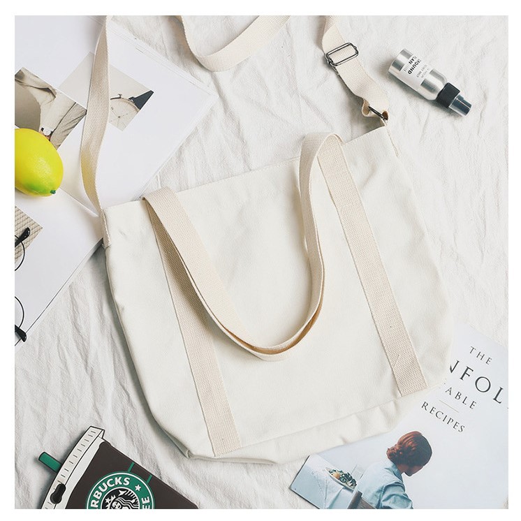 TC-117 tas kanvas canvas wanita import shoulder bag bahu selempang korea jepang sekolah kampus