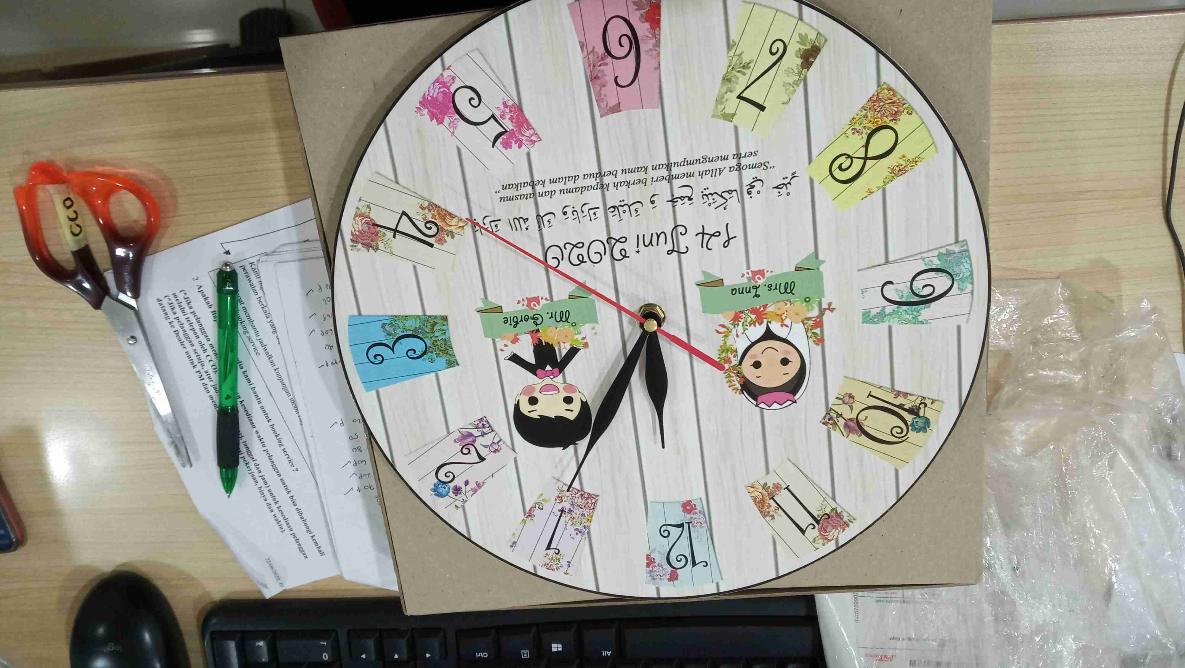 Jam Dinding Murah Kado Pernikahan Souvenir Dekorasi