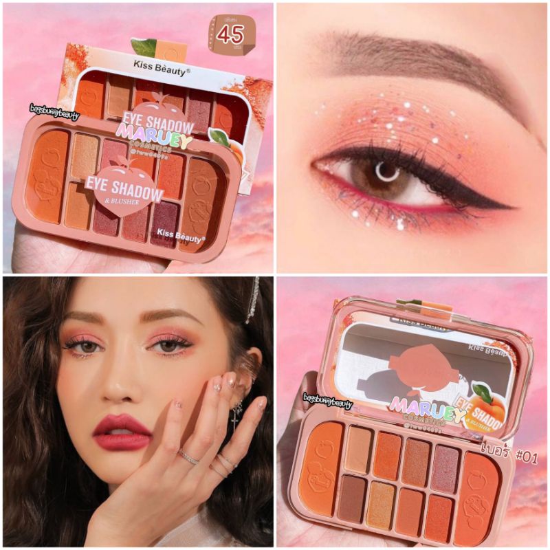KISS BEAUTY PEACH EYESHADOW & BLUSHER THAILAND EYESHADOW MAKE UP