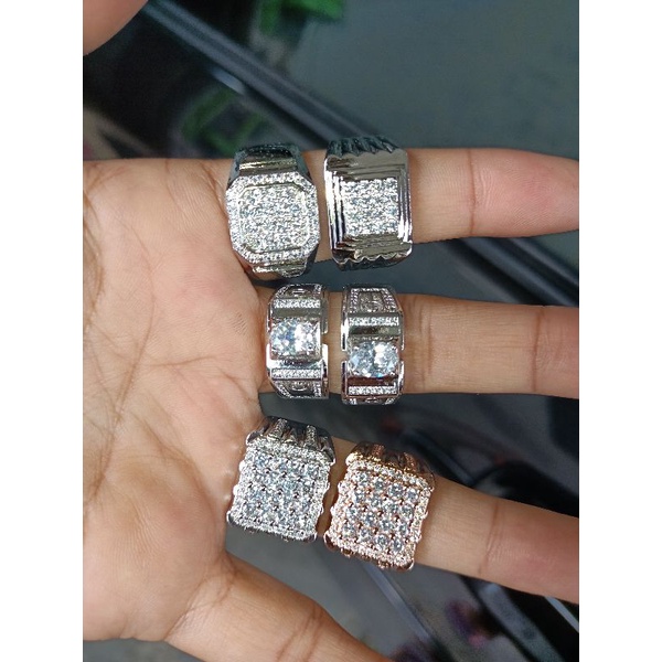 Cincin pria,awet,tidak berkarat,mewah like diamond